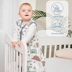 Yoofoss Baby Sleep Sack 24-36 Month 0.5TOG 100% Organic Cotton 2-Way Zipper - Image 3