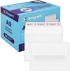 Xxcxpark 250 Qty Printable A9 Invitation Envelopes 5.75 x 8.75 Cards, Self Seal 120GSM white Paper Envelopes for Invitations, Papers, Photos, Documents, Wedding, Baby Shower, Easy to Seal and Peel by Xxcxpark
