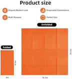 KAMMAK Napkins Disposbale 100 Pack Orange Cloth like Paper Dinner Napkins with Pocket Folded Wedding Napkin Guest Hand Towels for Party Reception, Bathroom, Kitchen, Restaurants (16.5 x 16.5 inch) - Image 2