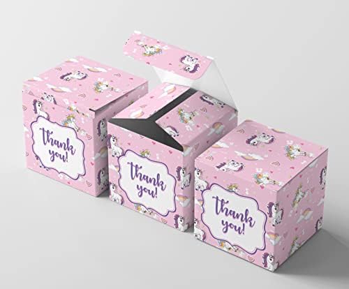 Paper Box - Mini Favor Box For Baby Shower 4x4x4 Inches Paper Gift Boxes, Candy Paper Box For Party Favors, Baby Shower Unicorn,Girl Theme- Pack Of 20 - Image 5