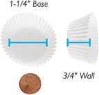 CybrTrayd No.5 Glassine Paper Approximately 12,500 Pieces – 1-1/4” Base, 3/4” Wall Candy Cups, White - Image 4