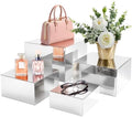4Pcs Acrylic Risers Display Stands, Food Risers for Buffet Table, Silver by Unknown