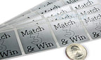 My Scratch Offs 1.5 in Silver Square Match 3 & Win Stickers, 1000 Pack by MyScratchOffs