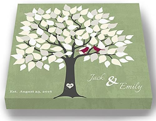 MuralMax Personalized Wedding Signing Tree Canvas Guest Book Wall Art by MuralMax