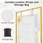 Wedding Welcome Sign Stand, Includes Custom Sign Design, Gold - Image 5