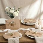 100 Sets Wedding Invitation Kit Vellum Jackets for 5x7 Inch Brown - Image 6