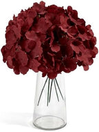 Auihiay 204Pcs Burgundy Hydrangea Artificial Flowers Bulk, Silk Hydrangeas - Image 3