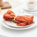 60 Pack Orange Cheesecloth Napkins 21x21 Inches Orange Cloth Napkins Set of 60 Washable Dinner Table Napkins for Wedding Bridal Baby Shower Rustic Boho Cotton Gauze Family Party Table Decor - Image 5