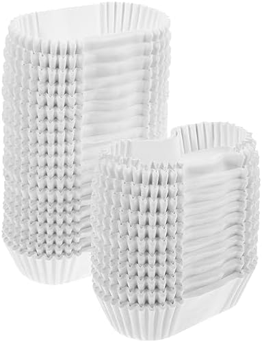 Oval Cake Paper Cups 1000 Pcs 2.87X1.37X0.98 Inch Grease Proof Disposable Baking Liners Oval Cupcake Liners for Muffins Loaf Bread Snacks by HEMOTON