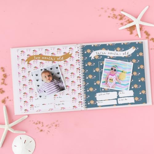 Lucy Darling Little Beach Babe Baby Memory Book – First 5 Years Journal & Photo Album, Baby Girl Keepsake, Unique Scrapbook Album, Mom Gift - Image 2