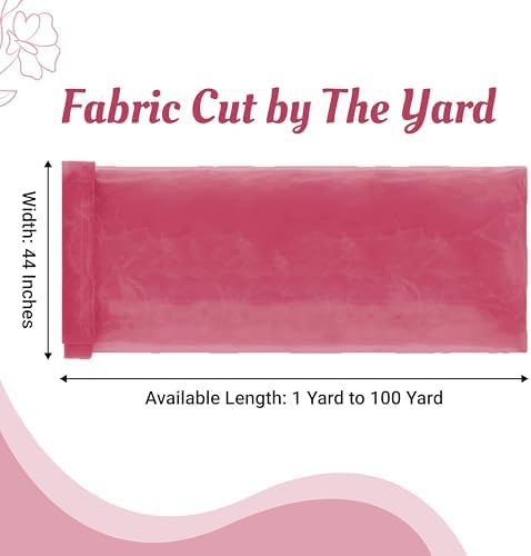 85 Yard Organza Fabric 44" Wide for Wedding Event Décor - Coral - Image 2