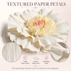 8 Pcs 31.5", 20" Pinky Giant Paper Flower Boho Large Tissue Paper Flower for Wall Big Pink Pom Pom Floral Decorations for Wall Wedding Bridal Shower Baby Shower Tea Party Nursery Birthday Decor - Image 4