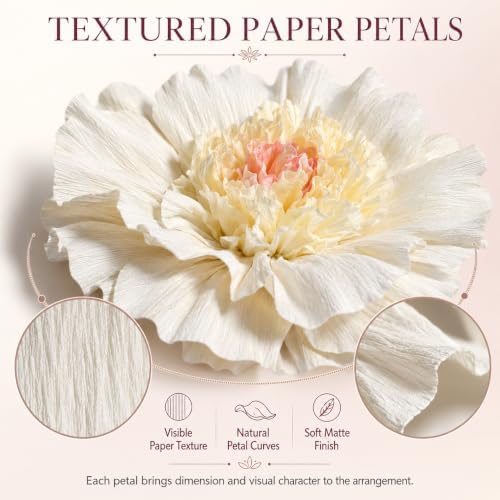 8 Pcs 31.5", 20" Pinky Giant Paper Flower Boho Large Tissue Paper Flower for Wall Big Pink Pom Pom Floral Decorations for Wall Wedding Bridal Shower Baby Shower Tea Party Nursery Birthday Decor - Image 4