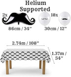 174PCS Mustache Party Decorations, 20 Guests -Large Mustache Decoration for Father's Day, Baby Shower, Men's Birthday, Little Man Theme Party, Graduation Decorations, Barber's Party, Bachelor Party - Image 2