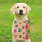 Tenceur 80 Pcs Dog Gift Bags Goodie Paw Puppy Paper Treat Bags Bulk with Handles 10.63 x 4.72 x 7.87 Inch Dog Themed Party Favors Shopping Holiday Kraft (Brown Colorful) - Image 5