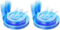 WDF 25 Guest Blue Plates with Disposable Silverware&Blue Cups-Neon Clear Plastic Dinnerware include 25 Dinner &Salad Plates,25Forks, 25 Knives, 25 Spoons,25 Cups for Graduation (Pack of 2) by WDF