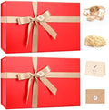 LIFELUM Red Magnetic Gift Box for Christmas Presents, 14"x8.5"x4.5" by Lifelum