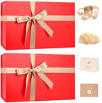 LIFELUM Red Magnetic Gift Box for Christmas Presents, 14"x8.5"x4.5" by Lifelum