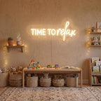 TIME To relax Warm White Neon Sign for Wall Decor Led Neon Lights for Wedding Party Beauty Salon Gym Store Game Room Decorations - Image 7