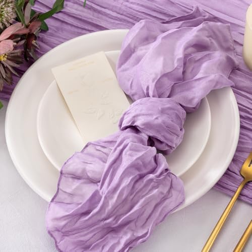 Cheesecloth Napkins Lilac Purple Cloth Napkins Bulk,Set of 50 - Image 4