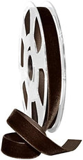 Morex Ribbon Nylon, 5/8 inch by 11 Yards, Espresso, Item 01215/10-539 Nylvalour Velvet Ribbon 5/8" x 11 yd by MorexRibbon