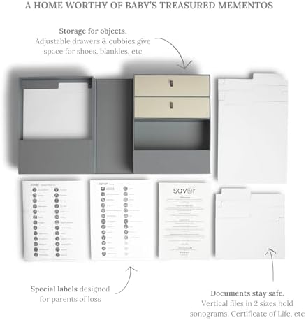 Savor | Custom Baby Loss Keepsake Organizer | Remembrance Box for Angel Pregnancy or Infant Loss - Image 4