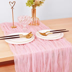 Pink Cheesecloth Table Runner Fall Wedding Birthday Party Home Decor 6 Pack - Image 4