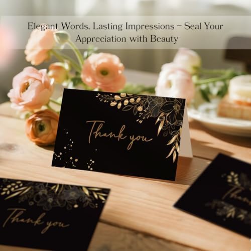 108 Pack Pre-Folded Floral Thank You Cards with Envelopes, 6 Designs - Image 3