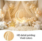 15X10ft Newborn Maternity Backdrop Moon Star Cloud Balloon Background - Image 6