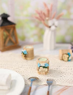 50 Piece Set Wooden Tealight Candle Holders, Baby Shower Party Favors, Party Favors for Guests, Return Gift for Guests,Fiesta Baby Shower Regalos para los invitados,Boy Baby Gender Reveal. (Blue) - Image 7