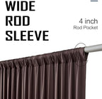 gogoparti 10x12ft Brown Backdrop Curtain for Wedding Parties, 2 Panels (5x12 ft Each) Wrinkle-Free Dackdrop Curtains, Silky Draping Fabric for Birthday Party, Baby Shower, Photo Background - Image 4