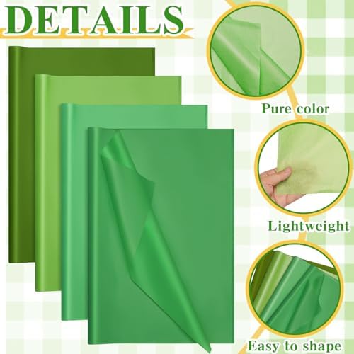 500 Sheets Green Tissue Paper Bulk 15 x 20 Inch for Football Game Day Gifts - Image 4