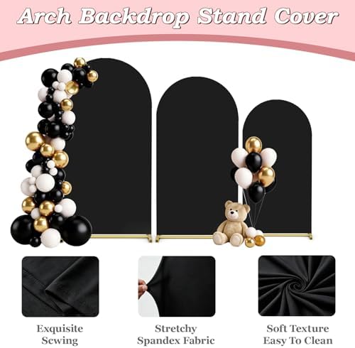 Arch Covers Set of 3(7.2FT+6.6FT+6FT), Arch Backdrop Stand Cover - Image 5