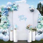 White Blue Arch Backdrop Cover Set of 3 Wedding Arch Covers Stretchy Backdrop Arch Cover 6FT 6.6FT 7.2FT Birthday Party Arch Stand Cover Spandex Ceremony Baby Shower Banquet Decoration - Image 6
