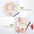 AVIVIHO 65pcs Fake Flowers Beige Hydrangea Artificial Flowers Bulk (Not Squished, No Steaming Need) Silk Flowers with Stems for Wedding Decor,Home,Baby Shower,Table Centerpieces Decoration - Image 5