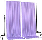 AK TRADING CO. 10 feet x 8 feet IFR Polyester Backdrop Drapes Curtains Panels with Rod Pockets - Wedding Ceremony Party Home Window Decorations - Lavender - Image 2