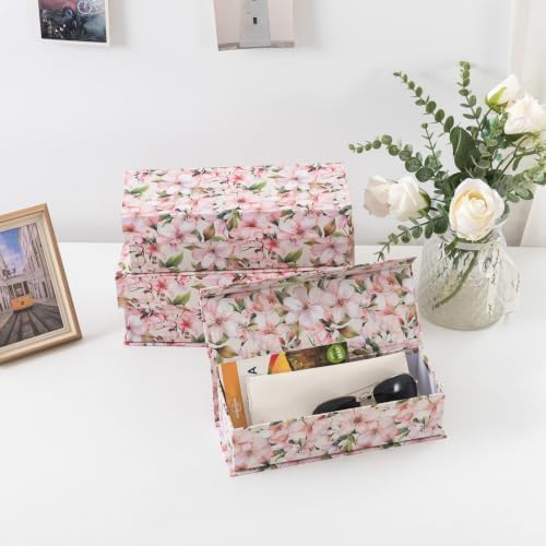 Soul & Lane - Decorative Storage Boxes with Lids, Set of 3, Petal Blossom - Image 4
