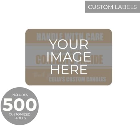 Personalized 2" x 3" Rectangle Rounded Corners Labels / 500 Fully Custom Image Stickers/Rolled Small Business Craft Labels/DIY Upload Your Own Design/Made in The USA - Image 2