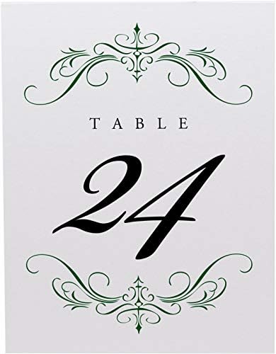 Classic Flourish Table Numbers, Hunter Green, 1-125 - Image 4