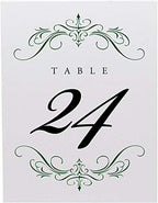 Classic Flourish Table Numbers, Hunter Green, 1-40 - Image 4