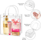 Ohuimrt 50 Pack 6.89" x 3.54" x 6.89" Clear Plastic Gift Bags with Handles - Image 3