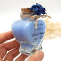 Wedding Favor Guest Bulk, Set of Heart Glass Candle Party with Custom Sticker and Dried Flowers Bridal Party, Baby Shower Gifts (Blue, Set of 20) by GiftUp