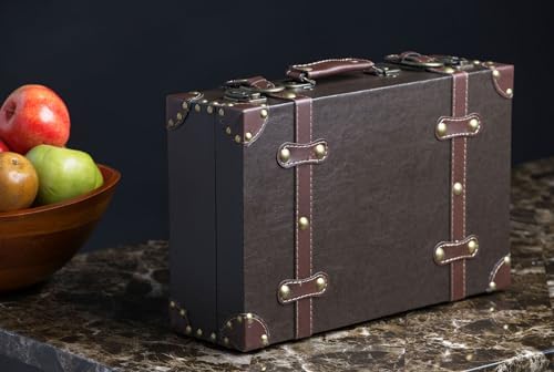 wald imports - Paperboard Suitcase -Decorative Storage Boxes - Suitcase for Decoration, Storage, and More (Brown) - Image 4