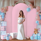 Arch Backdrop Cover Set of 3 Wedding Arch Covers Stretchy Backdrop Baby Blue Pink Arch Cover 6FT 6.6FT 7.2FT Arch Backdrop Stand Cover Spandex Birthday Party Ceremony Baby Shower Banquet Decoration - Image 6