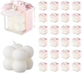 ACITHGL 30 Sets Small Bubble Candle Wedding Candles Favors for Guests Bulk Bridal Shower Favors Candles with Stylish Ribbons Thank You Cards Gifts (Shimmering Pink) by ACITHGL