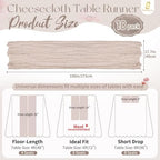 18 Pack Rosy Brown Cheesecloth Table Runner 17x108 Inches Boho Home Decor - Image 2