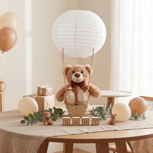 Sosation 6 Sets Hot Air Balloon with Bear Stick Glue Gun, White - Image 6