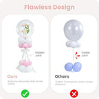 YALLOVE 4-Pack Clear Acrylic Balloon Centerpiece Stands - Image 4
