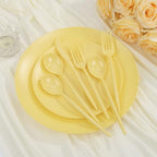 EjonirInjonir 150pcs Premium Yellow Disposable Plates for Party Matte Set - Image 4