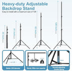 EMART 10x10Ft Heavy Duty Backdrop Stand, Adjustable Banner Stand for Party - Image 3
